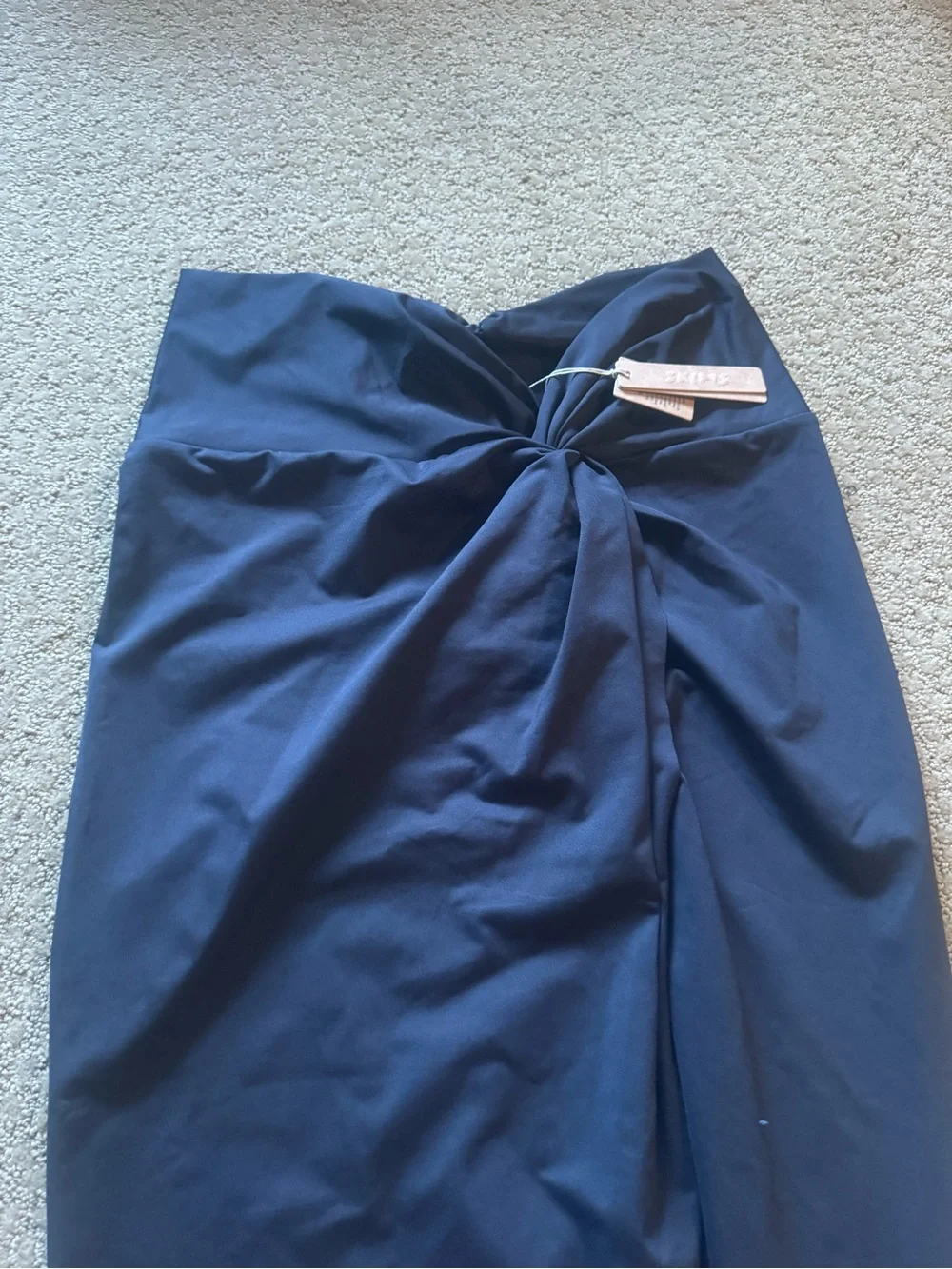 NWT SKIMS Black Signature Swim Sarong Skirt - Size Large